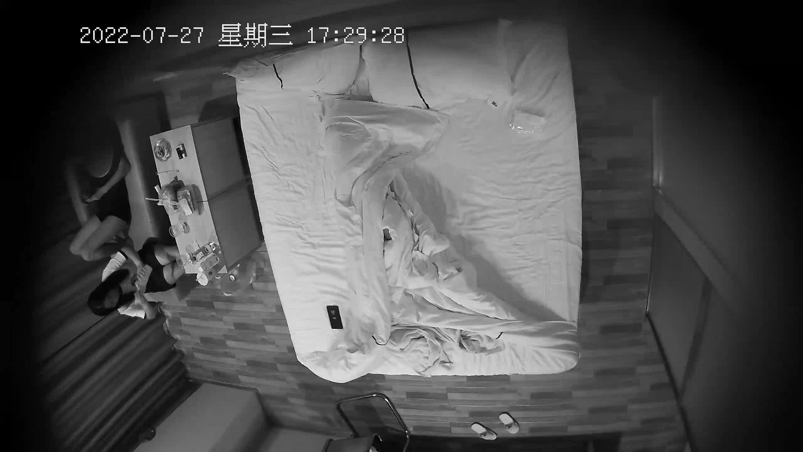 [MP4/ 993M] 最新流出美驿嘉酒店安防摄像头偷拍 欲姐少妇偷汉吃着外卖坐沙发聊天也想被草