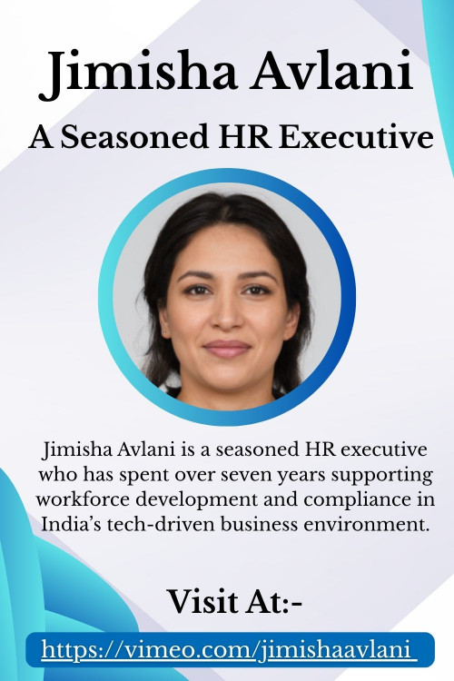As an HR professional with over seven years in the IT industry, Jimisha Avlani has helped mid-sized companies in Pune enhance employee satisfaction, streamline processes, and build strong internal communities. Her work is rooted in empathy and structure, enabling her to support both leadership goals and employee needs.