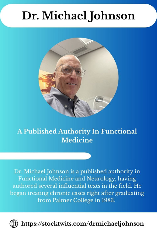 Dr. Michael Johnson, DC (ret), DACNB (ret), has been a pioneer in holistic healthcare since 1983. A graduate of Palmer College of Chiropractic, he launched his career treating complex and chronic conditions.
