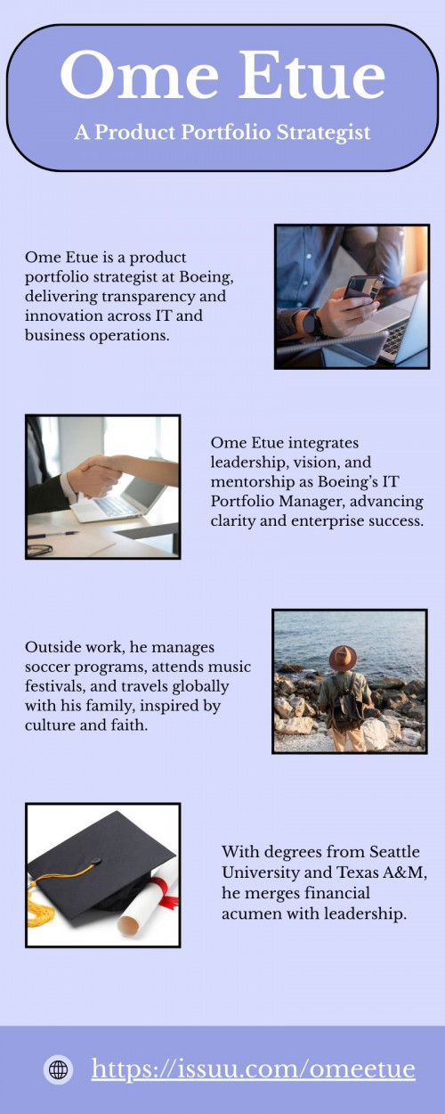 From TSA officer to Boeing operations leader, Ome Etue’s career reflects vision and resilience. He created governance frameworks saving millions annually. Guided by faith, he is a husband, father, and Sounders supporter who enjoys hiking, music, and mentoring youth through soccer and community engagement.