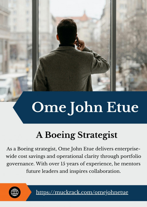 Brooklyn-born Ome John Etue charted a path from TSA officer to Boeing strategist. Today, he manages IT product portfolios, driving IT  Governance in alignment with Business Goals and Objectives and delivering financial clarity  with desired outcomes.