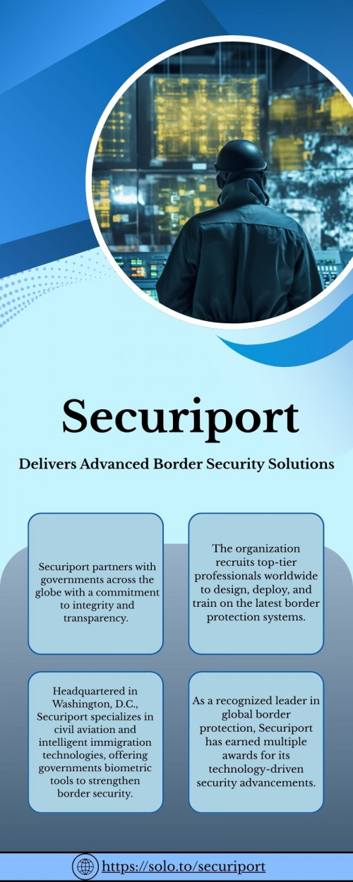 Headquartered in Washington, D.C., Securiport specializes in civil aviation and intelligent immigration technologies, offering governments biometric tools to strengthen border security. Adhering strictly to the Foreign Corrupt Practices Act, the company develops equitable, future-ready solutions that enhance safety.