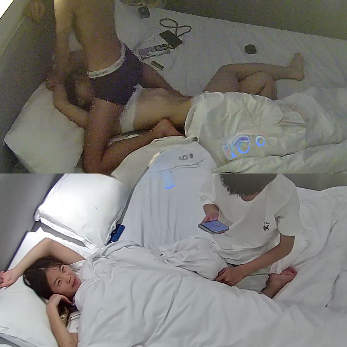 【短片x20】稚嫩女大被男友帶到酒店狂操五次