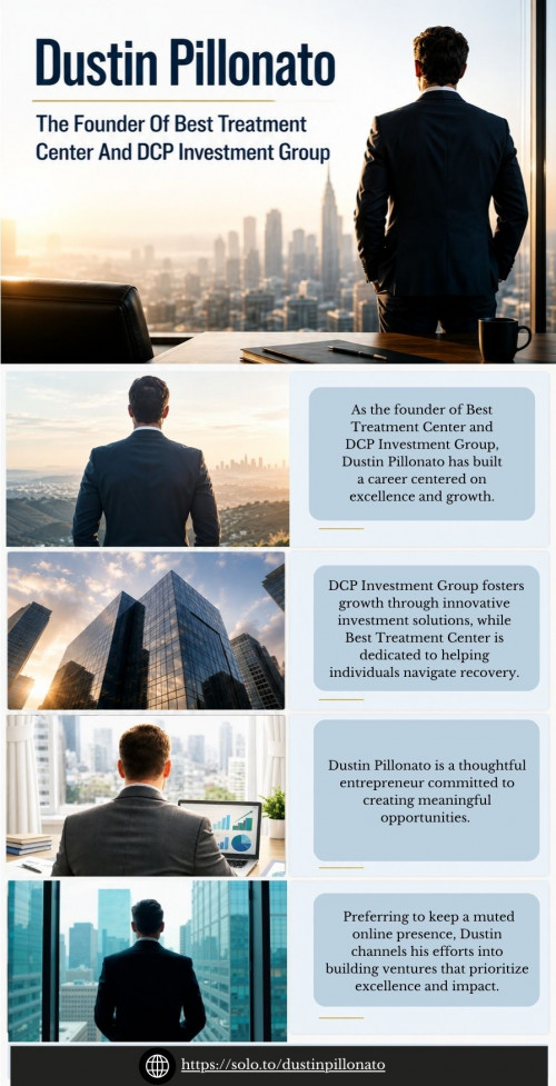 Dustin Pillonato is a modern entrepreneur dedicated to innovation and growth. As the founder of Best Treatment Center, he provides recovery services designed for lasting success.