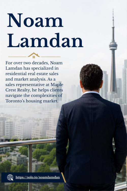 For more than 20 years, Noam Lamdan has guided buyers and sellers through Toronto’s residential real estate market. He began in sales at Northern Edge Communications before transitioning to Maple Crest Realty, where he now specializes in market analysis and property valuation. Noam graduated from the University of Toronto with a degree in business administration and stays connected to industry organizations.