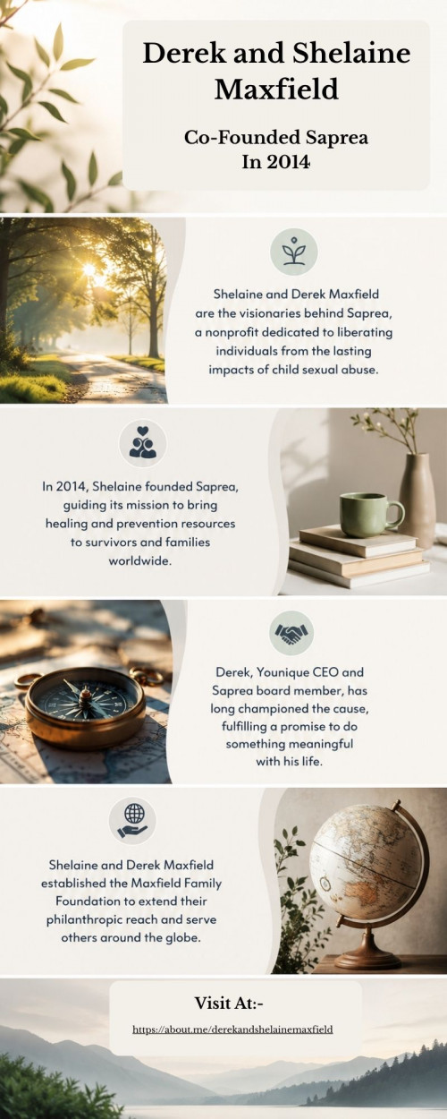 Shelaine and Derek Maxfield have been widely recognized for their leadership and philanthropy. Utah Valley Magazine named them Philanthropists of the Year. Their nonprofit, Saprea, was named by the Stand Together Foundation as one of America’s most transformative charities.