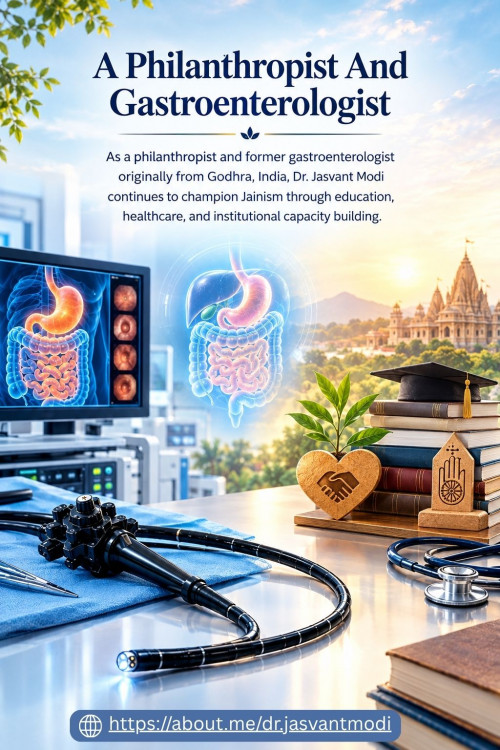 Dr. Jasvant Modi, born in 1951 in Godhra, India, studied medicine at B.J. Medical College and completed a gastroenterology residency in Chicago, Illinois before immigrating to the United States in 1975. After decades of active clinical practice, Dr. Modi embraced philanthropy as a direct extension of his Jain values, which emphasize compassion, nonviolence, and service.