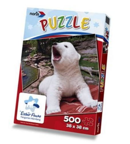 noris PUZZLE Eisbär Flocke Tiergarten 500 Teile 38 x 38